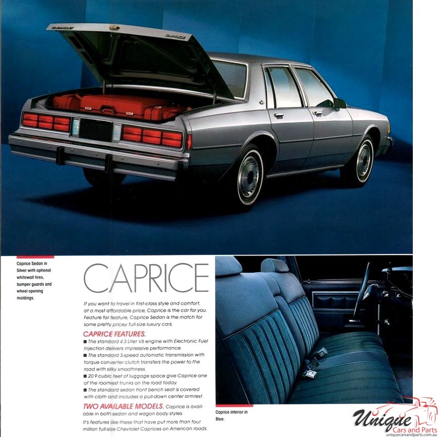 1987 Chevrolet Caprice Classic Brochure Page 5